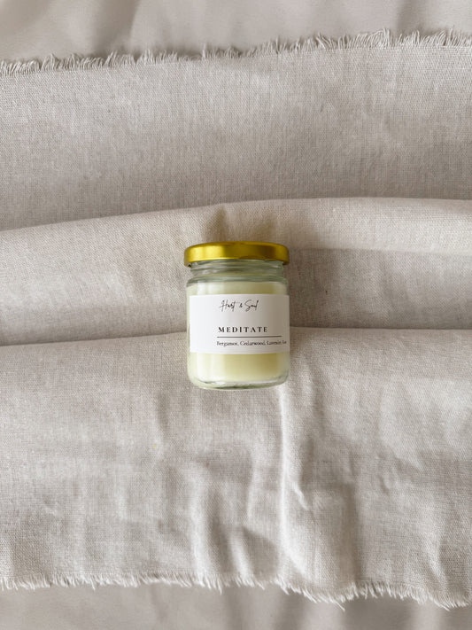 Soy Candle in scent Meditate by Hart and Soul